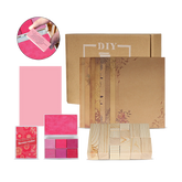 Falcon 14pcs Wooden Rubber Stamps with 7 Color Ink Pad Set