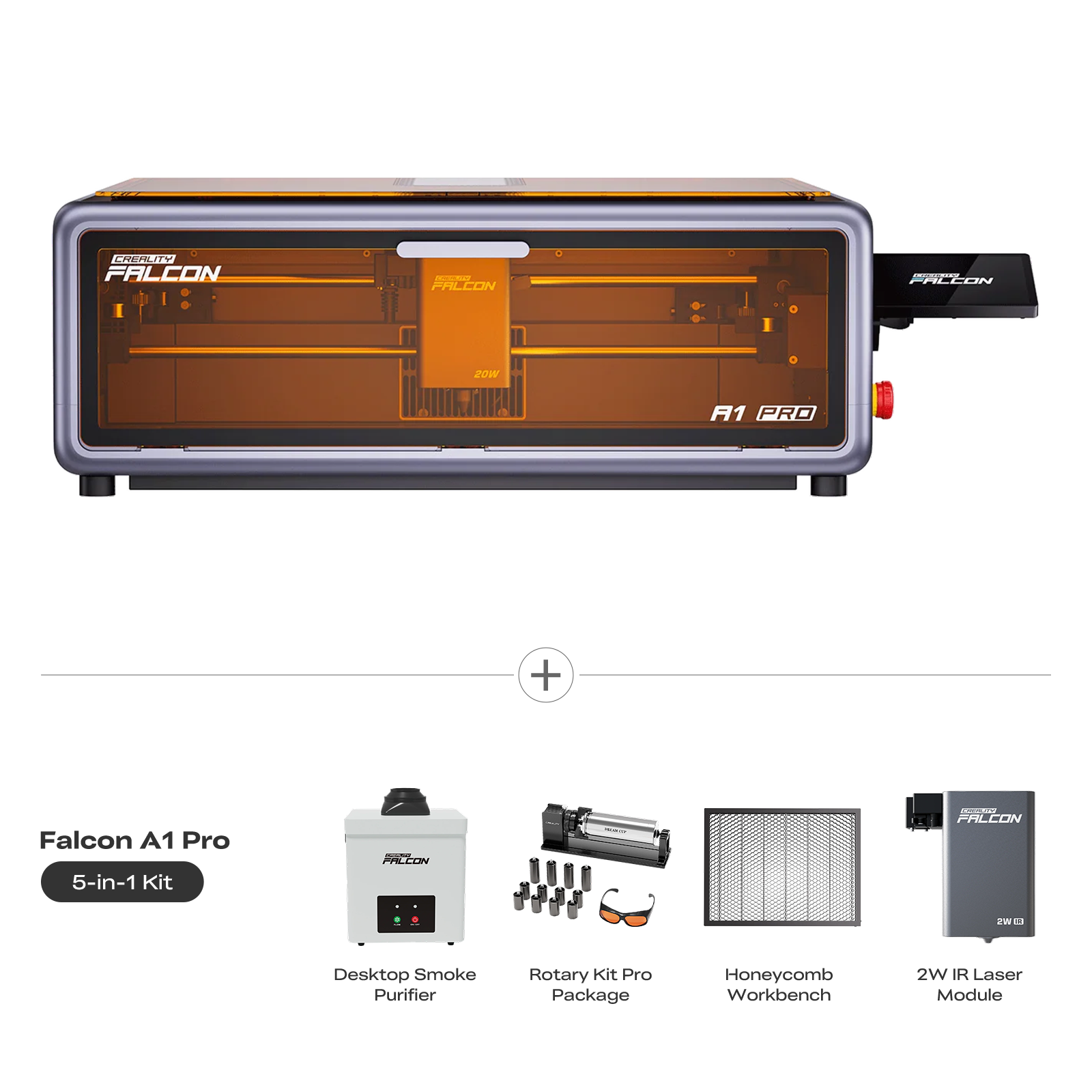 Creality Falcon A1 Pro 20W Dual-laser Engraver All-in-One Kit