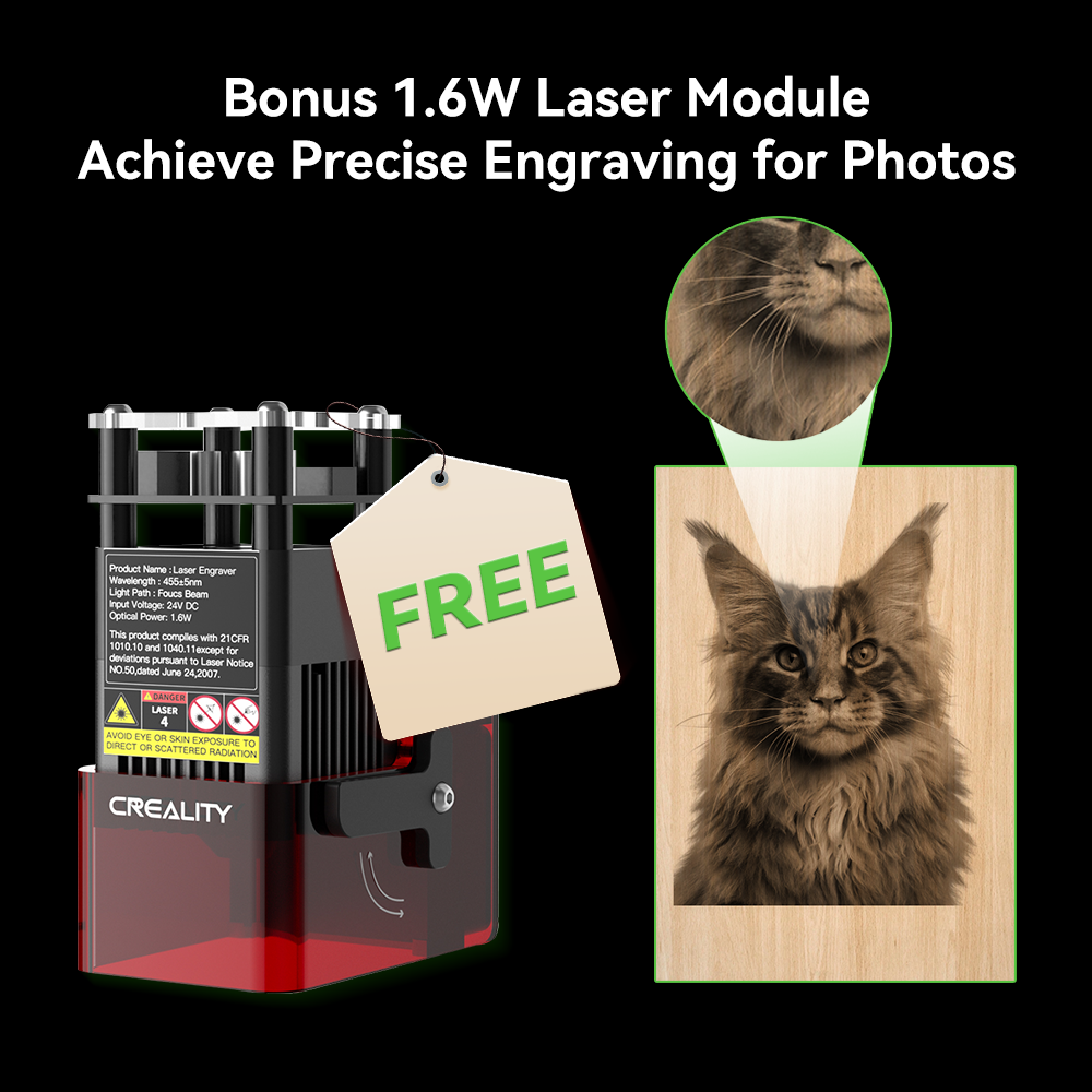 Creality Falcon2 Pro 60W Enclosed Laser Engraver & Cutter