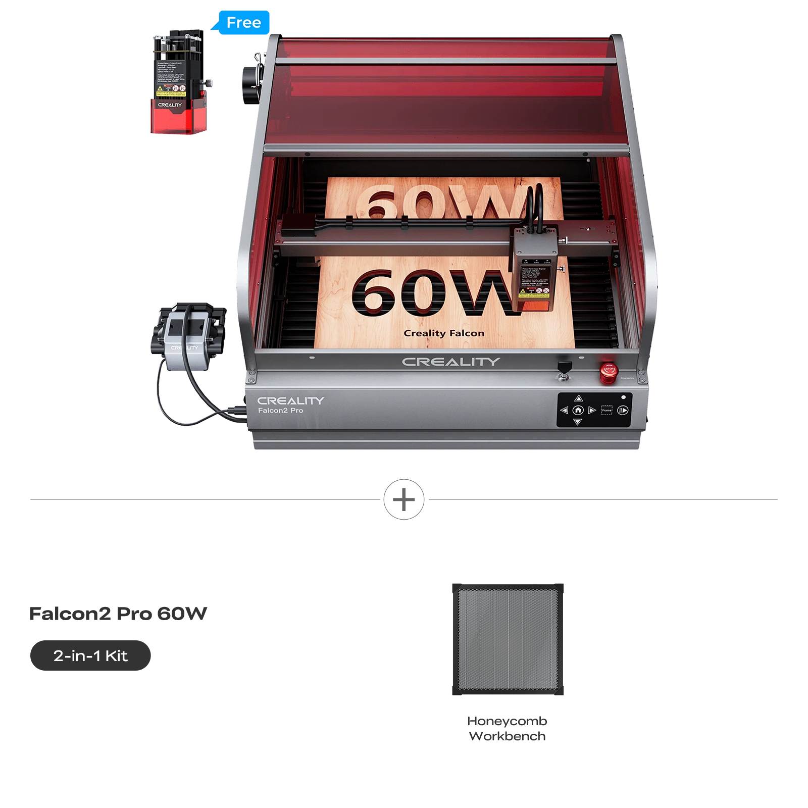 Creality Falcon2 Pro 60W Enclosed Laser Engraver & Cutter Basic Kit