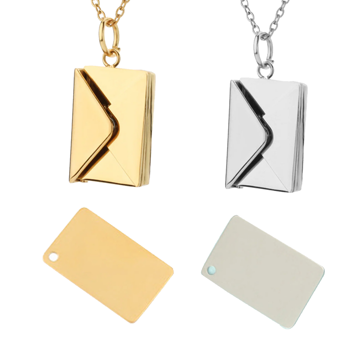 Falcon 2pcs Envelope Love Letter Necklace