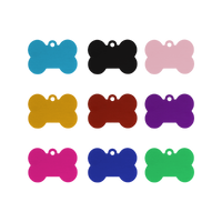 Large Multicolor Anodized Aluminum Dog Tags