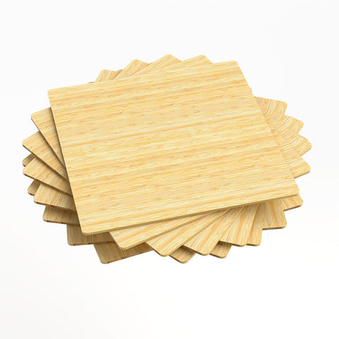 Natural Bamboo Sheets 8x8x1/8'' for Laser Engraver and Cutter -10pcs