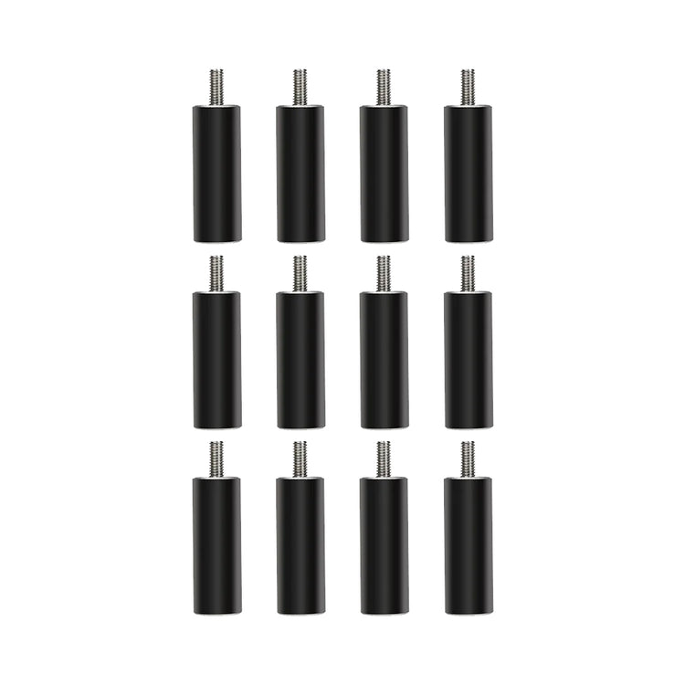 Image showing components typical of the Cutter Accessory Kit for Falcon 10W/7.5W/5W Engraver by CrealityFalcon: a white square diffuser, a gray rectangular reflector, four black cylindrical rods with support bars, two small black mounting clips with adhesive pads, and optional laser damage protection for use with various engravers.