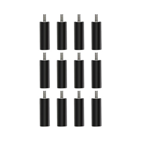 Image showing components typical of the Cutter Accessory Kit for Falcon 10W/7.5W/5W Engraver by CrealityFalcon: a white square diffuser, a gray rectangular reflector, four black cylindrical rods with support bars, two small black mounting clips with adhesive pads, and optional laser damage protection for use with various engravers.