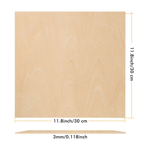 Basswood Plywood Sheets A4 1/8" for Laser Cutting - 6 PCS