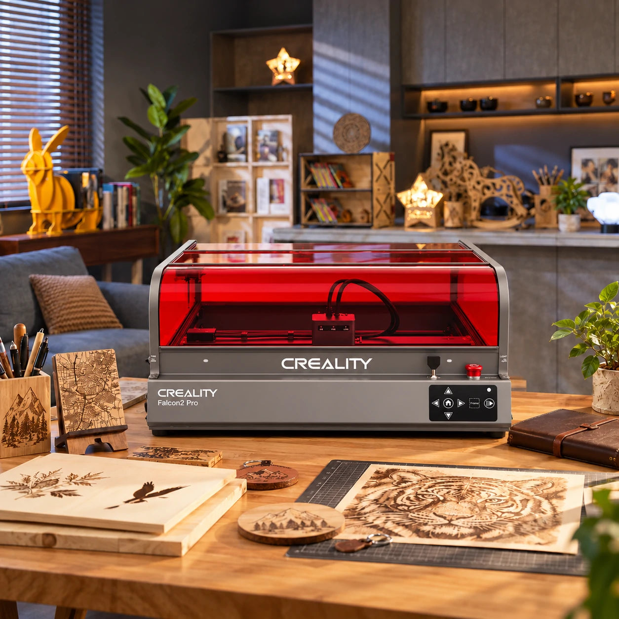Creality Falcon2 Pro 22W/40W Enclosed Laser Engraver and Cutter