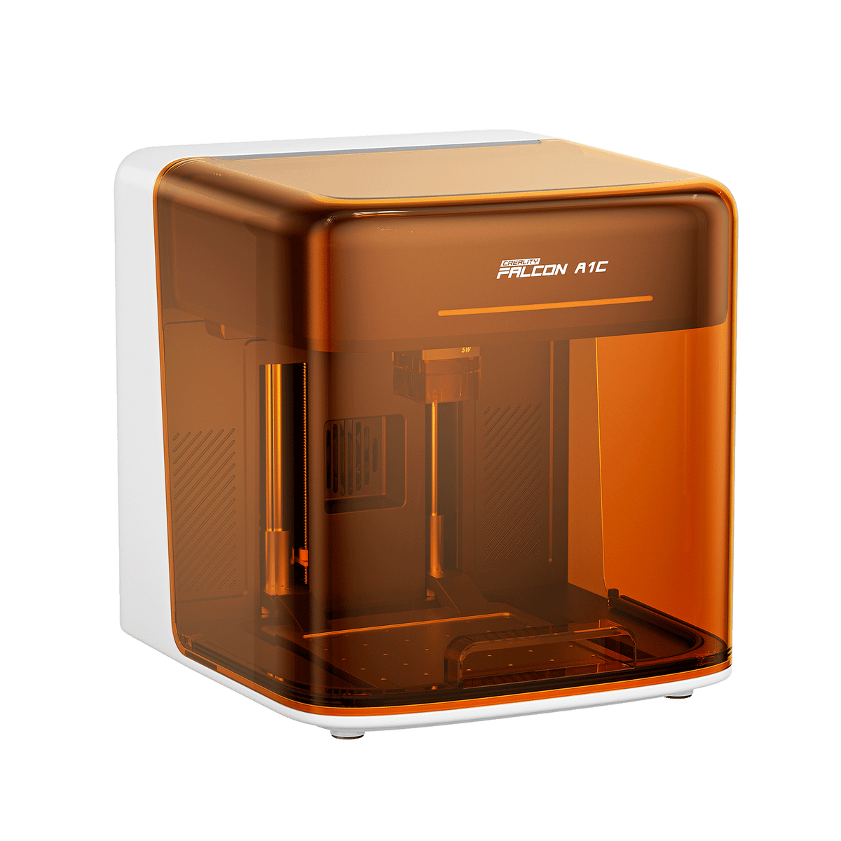 Creality Falcon A1C compact enclosed laser engraver for home and creative workspaces