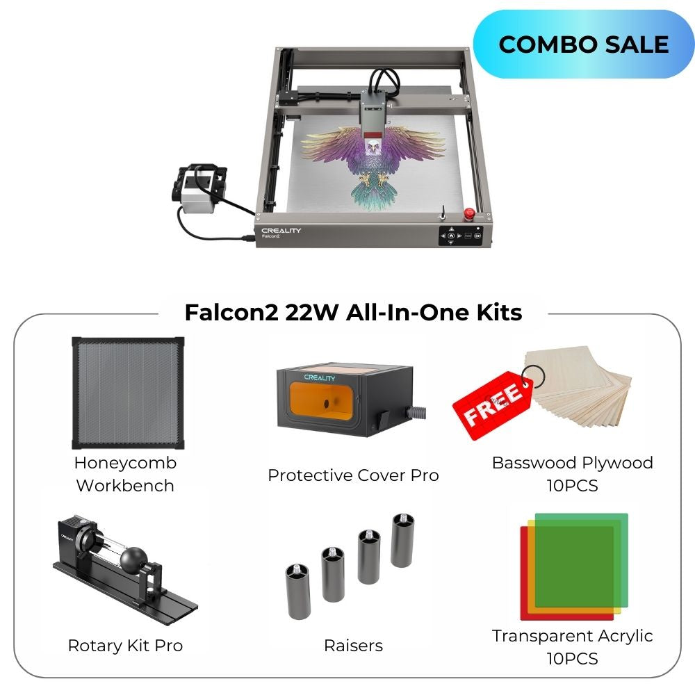 22W COMBO SALE Falcon2 Laser Engraver All-In-One Kits