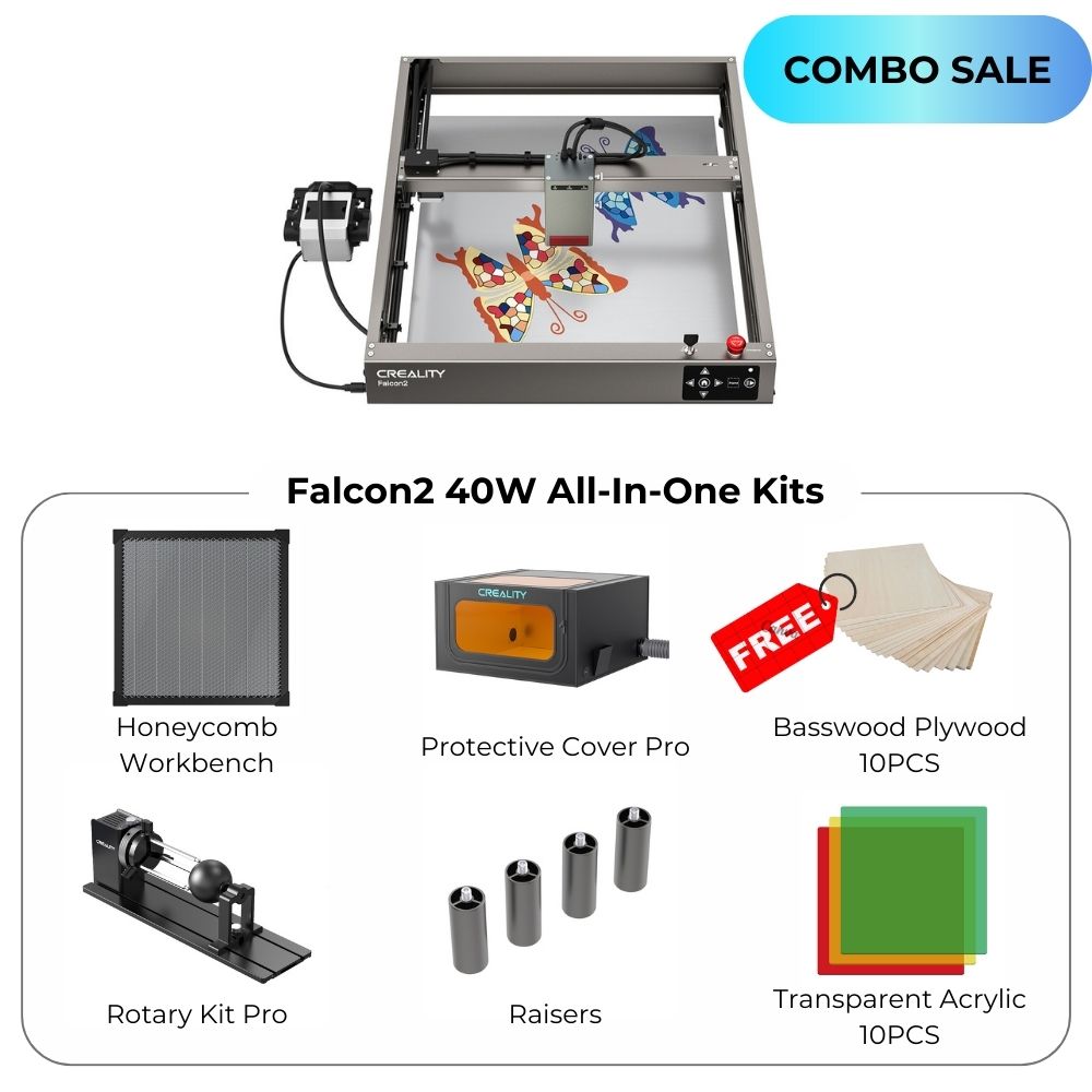 40W COMBO SALE Falcon2 Laser Engraver All-In-One Kits
