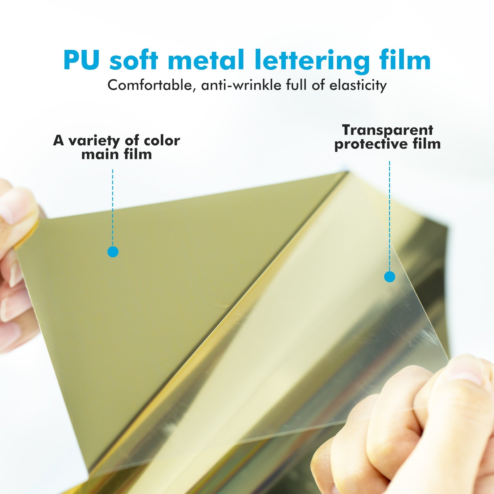 A graphic showcases CrealityFalcon's HTV Heat Transfer Vinyl for Laser Engraving - 10 PCS, an adhesive back material used in crafting for carving, tearing, and waste management. The image highlights laser engraving ideas by illustrating the application of patterns with cutting, waste removal, and transfer onto surfaces.