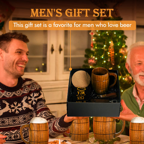 Men's Birthday Gift Set: Opener, Coaster, Mug, Keychain