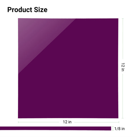 Purple Acrylic Sheets for Laser Engraving Projects 12"*12” *1/8” - 3pcs