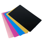 Colorful aluminum business cards for custom designs