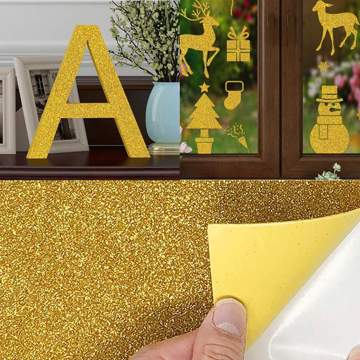 Gold & Silver Glitter Cardstock for Laser Engraving