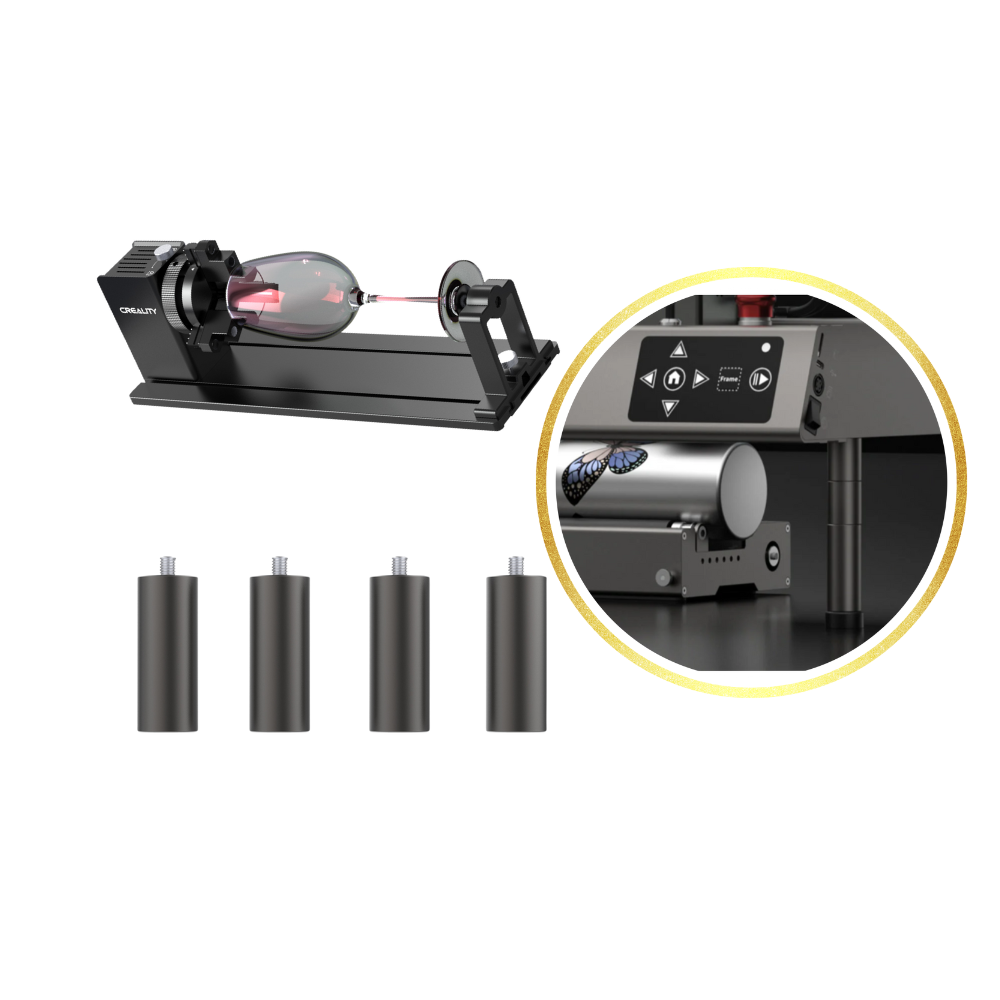 Rotary Kit Pro and risers*4 - Surface Creation Kit for Falcon laser engraver